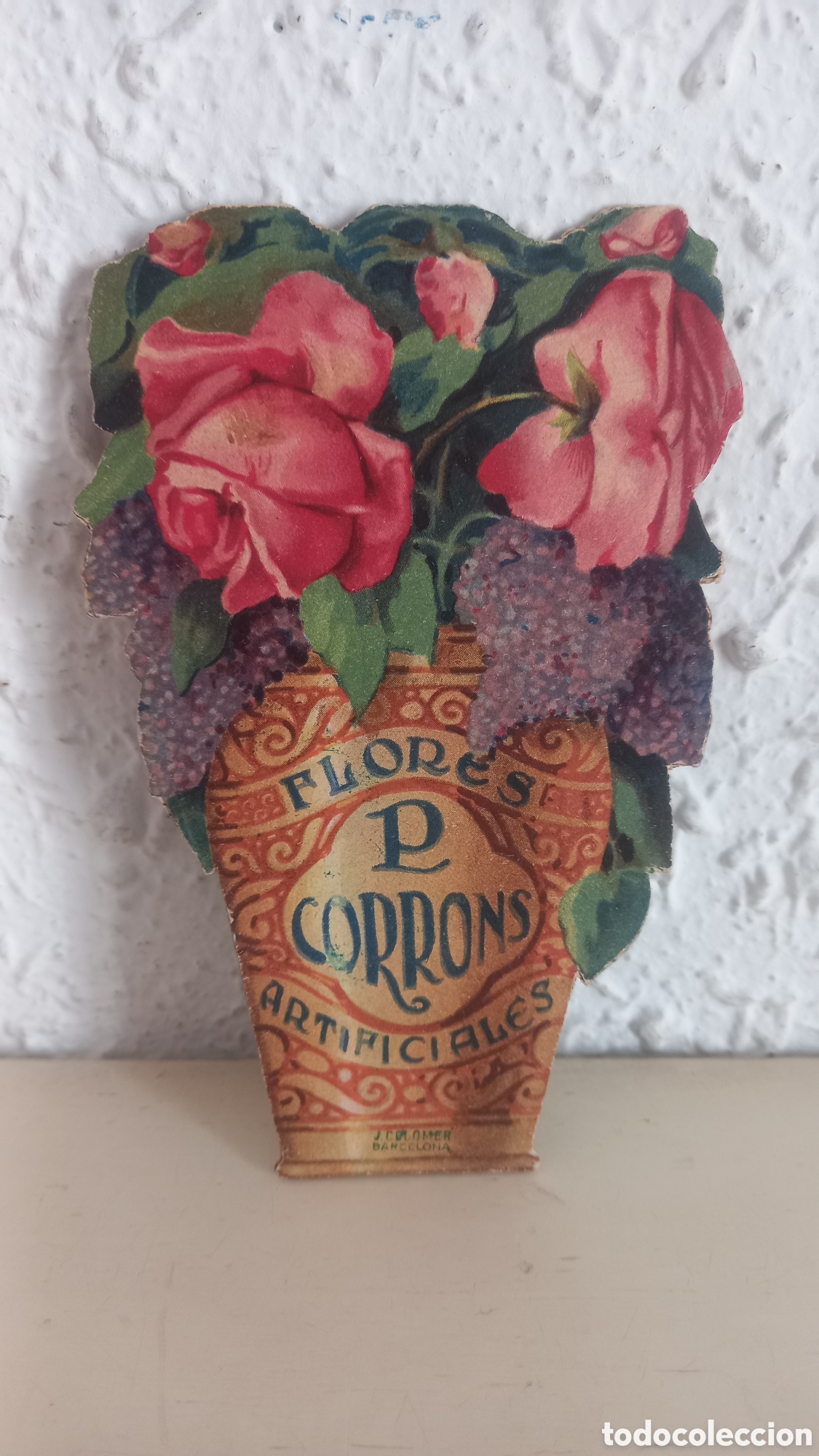 Otros Art&iacute;culos de Coleccionismo en Papel: Flores CORRONS. Troquelado publicitario a&ntilde;os 1940s