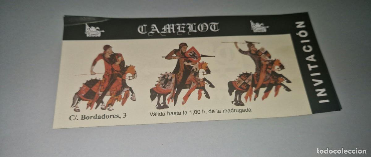 Otros Art&iacute;culos de Coleccionismo en Papel: ENTRADA INVITACION DISCOTECA CAMELOT, SALAMANCA