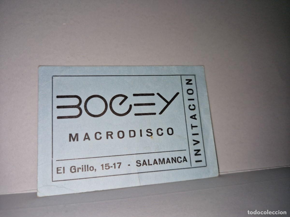 Otros Art&iacute;culos de Coleccionismo en Papel: ENTRADA INVITACION DISCOTECA BOGEY, SALAMANCA
