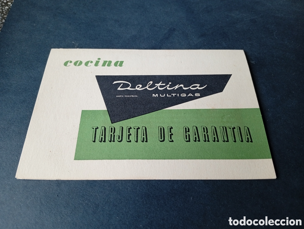 Otros Art&iacute;culos de Coleccionismo en Papel: Tarjeta de garant&iacute;a,cocina Deltina multigas