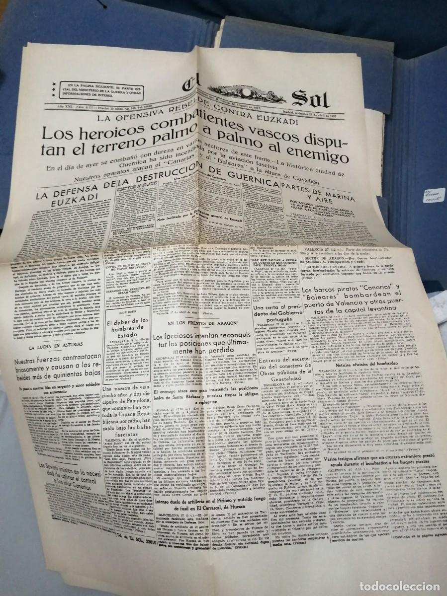 Otros Art&iacute;culos de Coleccionismo en Papel: FACS&Iacute;MIL PERI&Oacute;DICO 1937 ATAQUE A GUERNIKA