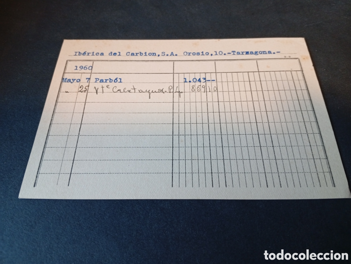 Otros Art&iacute;culos de Coleccionismo en Papel: Contabilidad de clientes Ib&eacute;rica del Carbion S.A. Tarragona