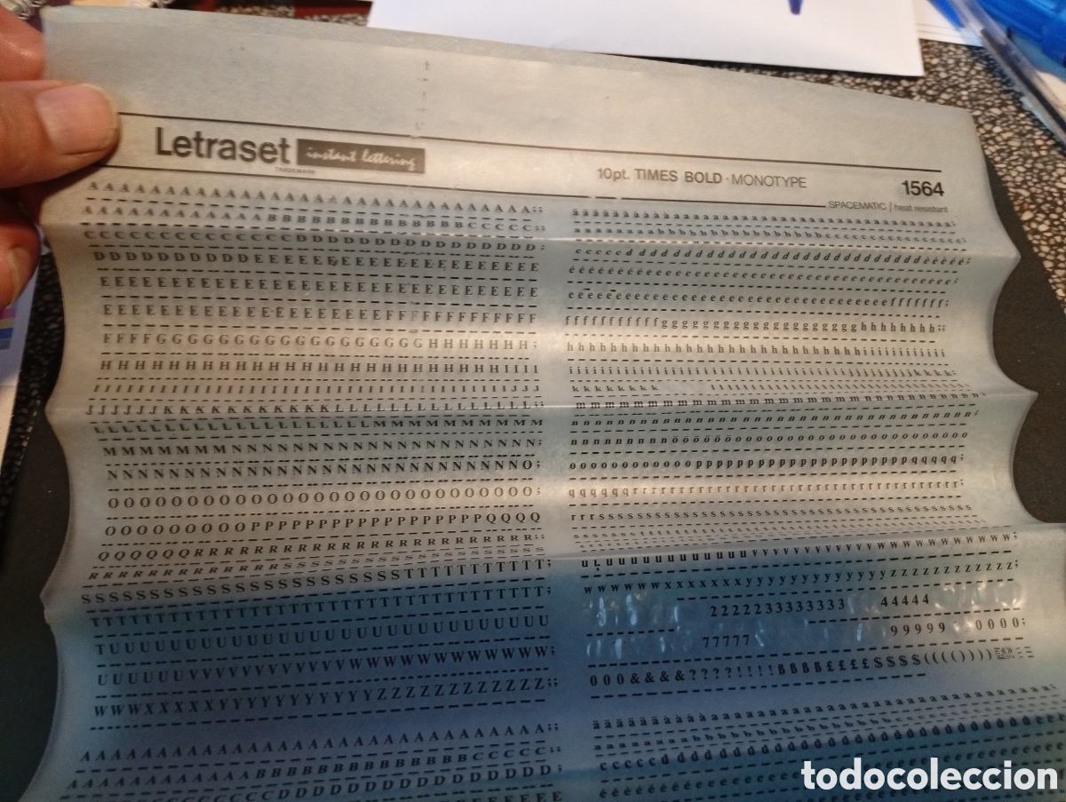 Otros Art&iacute;culos de Coleccionismo en Papel: Letras transferibles letraset 1564