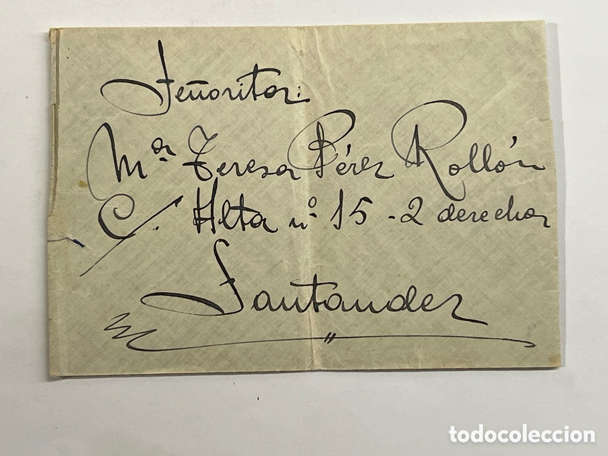 Otros Art&iacute;culos de Coleccionismo en Papel: MELILLA - SANTANDER. Sobre circulado Regimiento de Ingenieros No.10 (h.1930?)