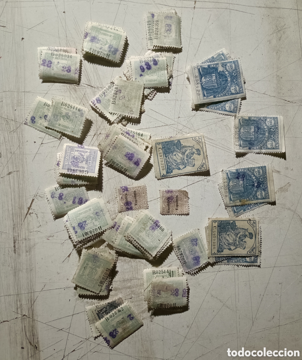 Otros Art&iacute;culos de Coleccionismo en Papel: Lote de timbres antiguos