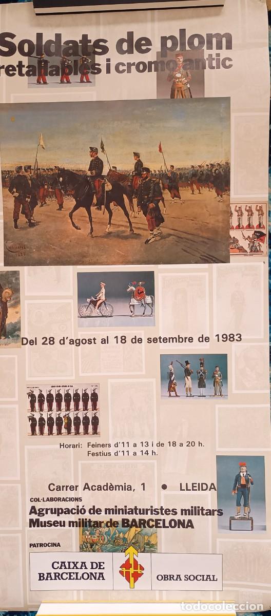 Otros Art&iacute;culos de Coleccionismo en Papel: Soldats de plom retables i cromo antic. 70x33cm. Poster exposici&oacute;n Lleida 1983