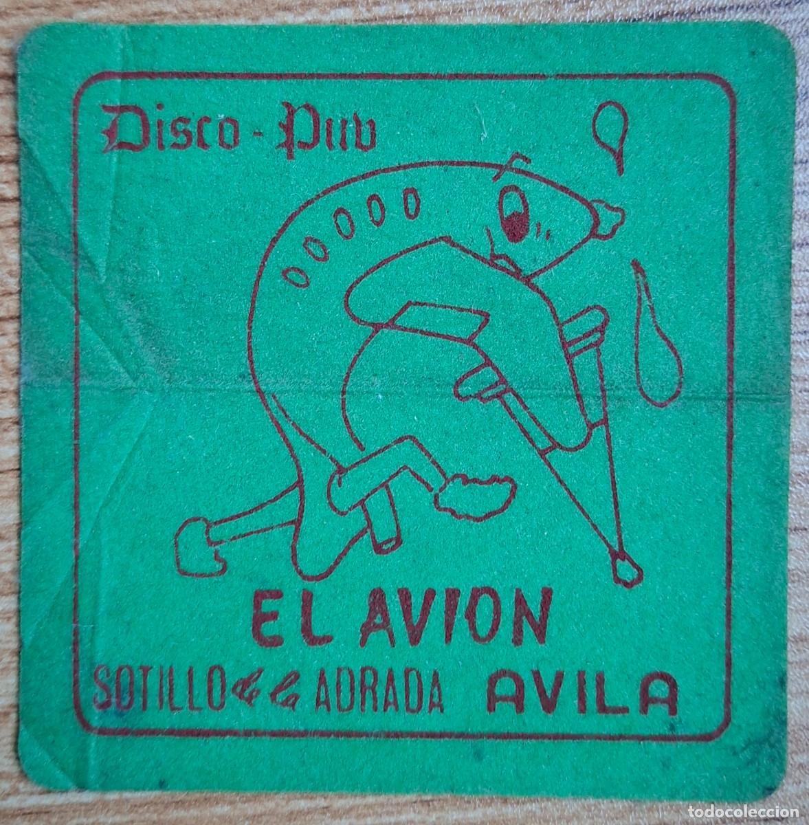Otros Art&iacute;culos de Coleccionismo en Papel: Posavasos Disco Pub El Avi&oacute;n - Sotillo de la Adrada (&Aacute;vila)