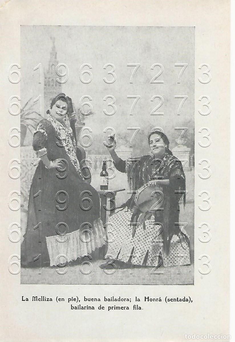 Otros Art&iacute;culos de Coleccionismo en Papel: LA MELLIZA Y LA HONR&Aacute; BAILAORAS FLAMENCO CANTE JONDO LAMINA FOTOGRAFICA ANTIGUA 16X10 M15