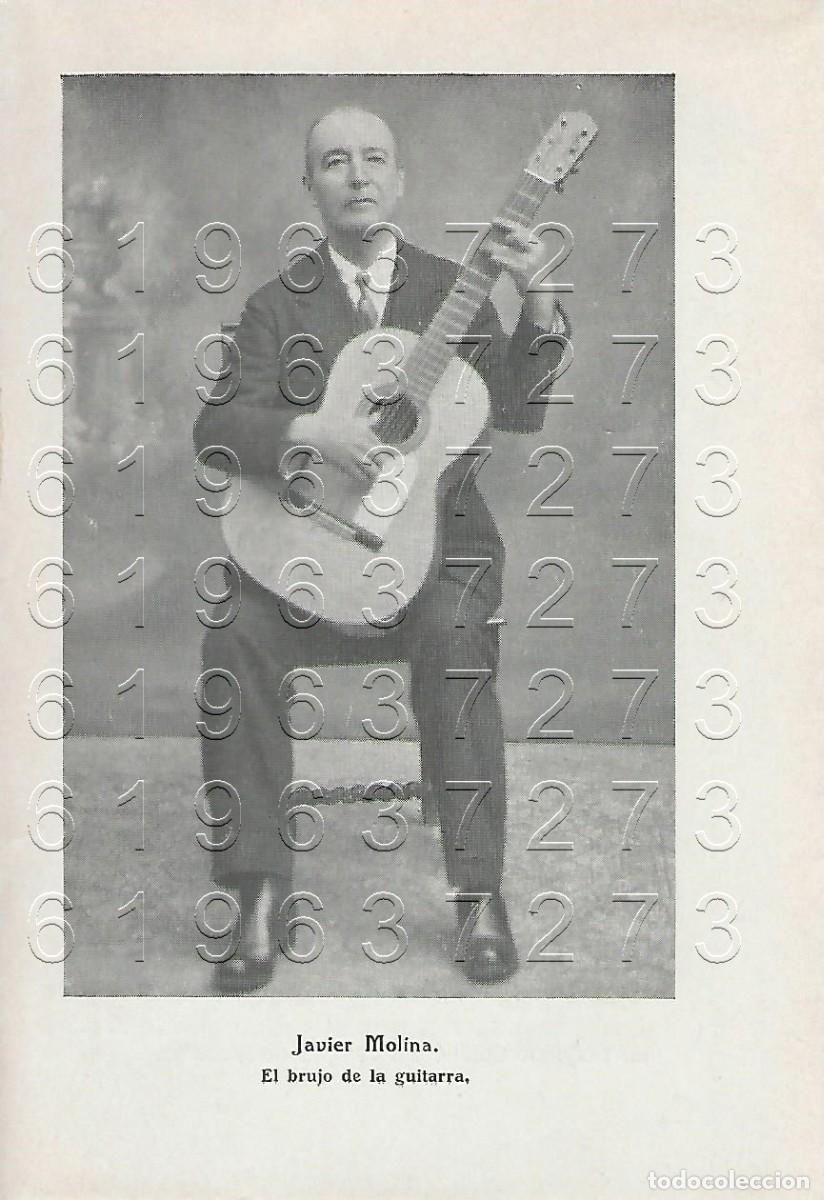 Otros Art&iacute;culos de Coleccionismo en Papel: JAVIER MOLINA GUITARRISTA FLAMENCO CANTE JONDO LAMINA FOTOGRAFICA ANTIGUA 16X10 M15