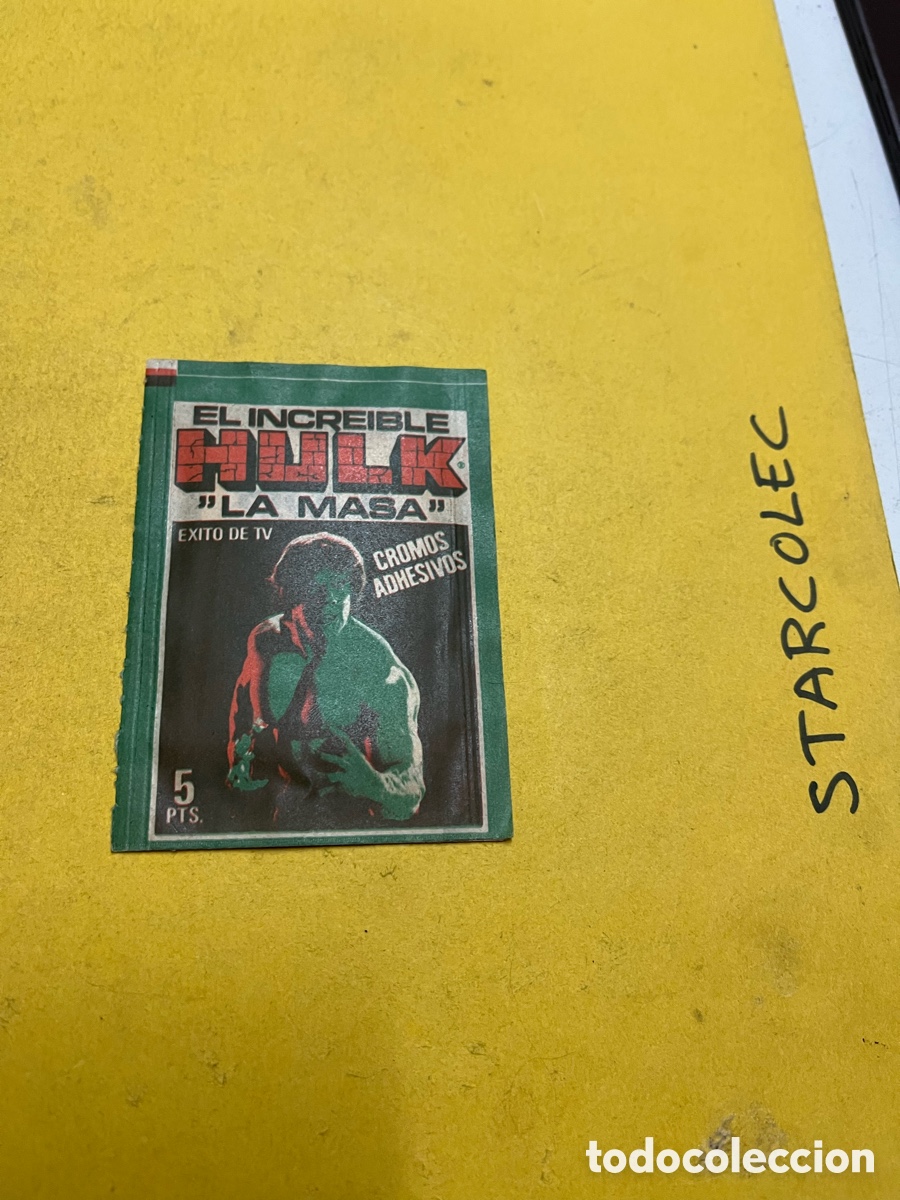 Otros Art&iacute;culos de Coleccionismo en Papel: Sobre cromos sin abrir El incre&iacute;ble Hulk La Masa Fher