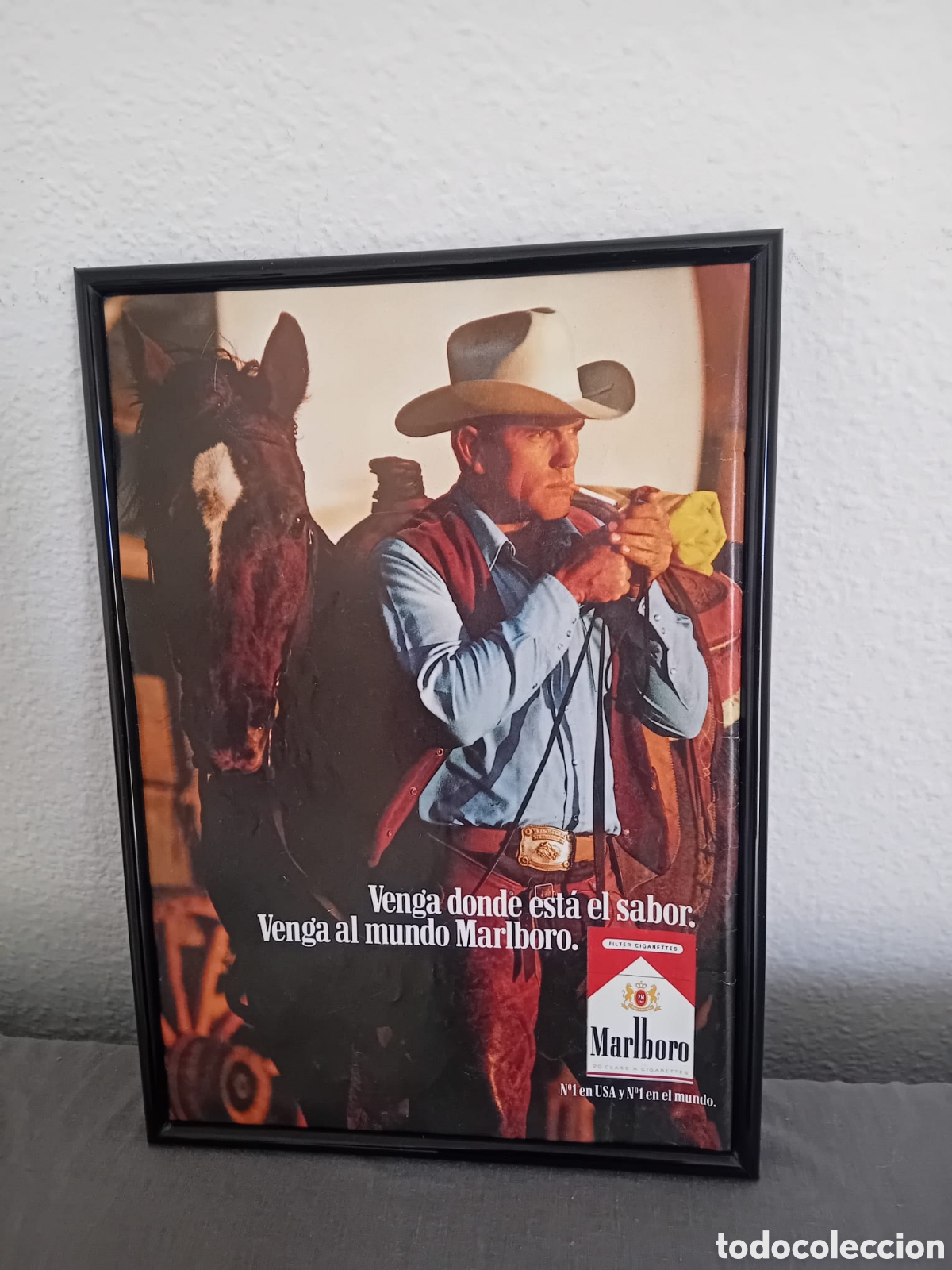 Otros Art&iacute;culos de Coleccionismo en Papel: Marlboro tabaco cuadro publicidad vintage a&ntilde;os 80 cigarros