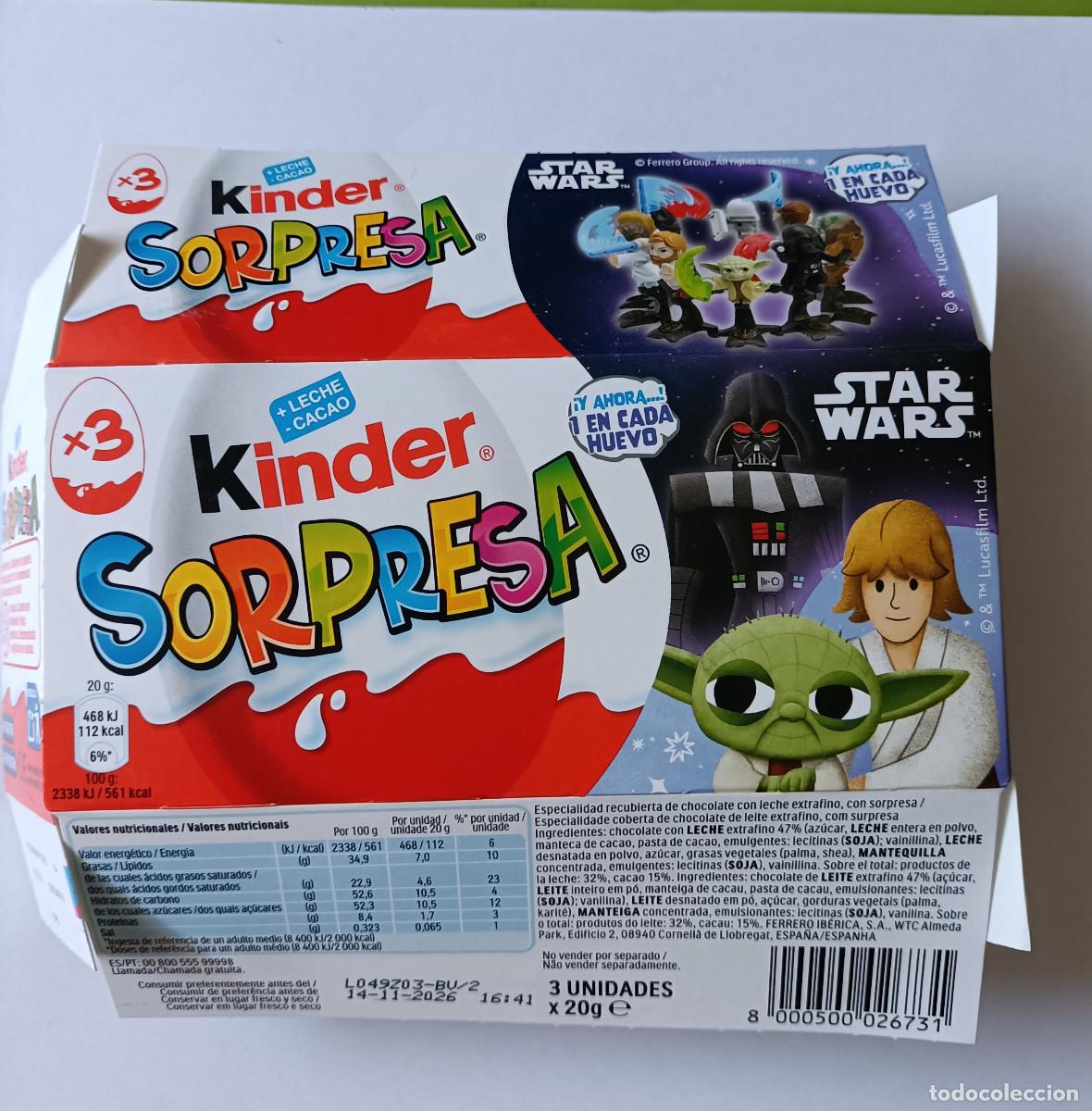 Otros Art&iacute;culos de Coleccionismo en Papel: tripack boite box kinder star wars 2026 packaging yoda darth vader carton cardboard promo caja vacia
