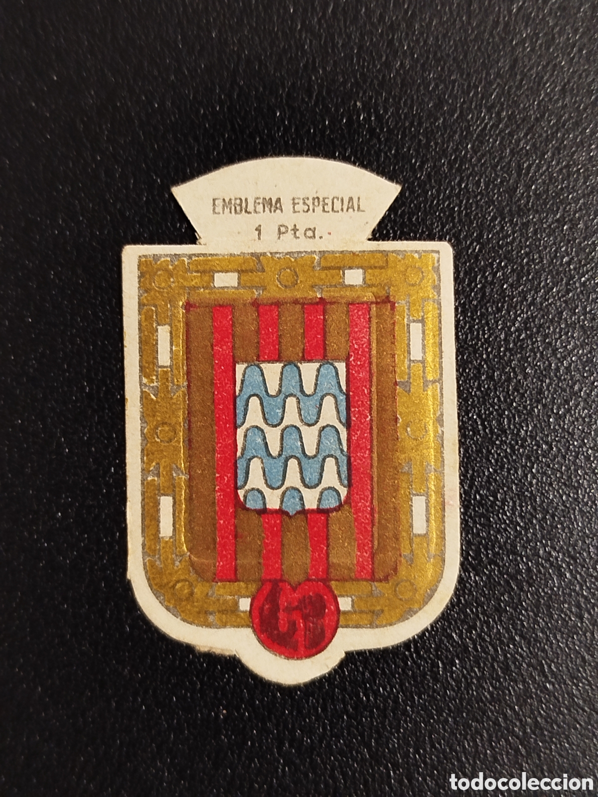 Otros Art&iacute;culos de Coleccionismo en Papel: EMBLEMA ESPECIAL GERONA SERIE B 78 AUXILIO SOCIAL INSIGNIA CROMO SELLO ANTIGUO