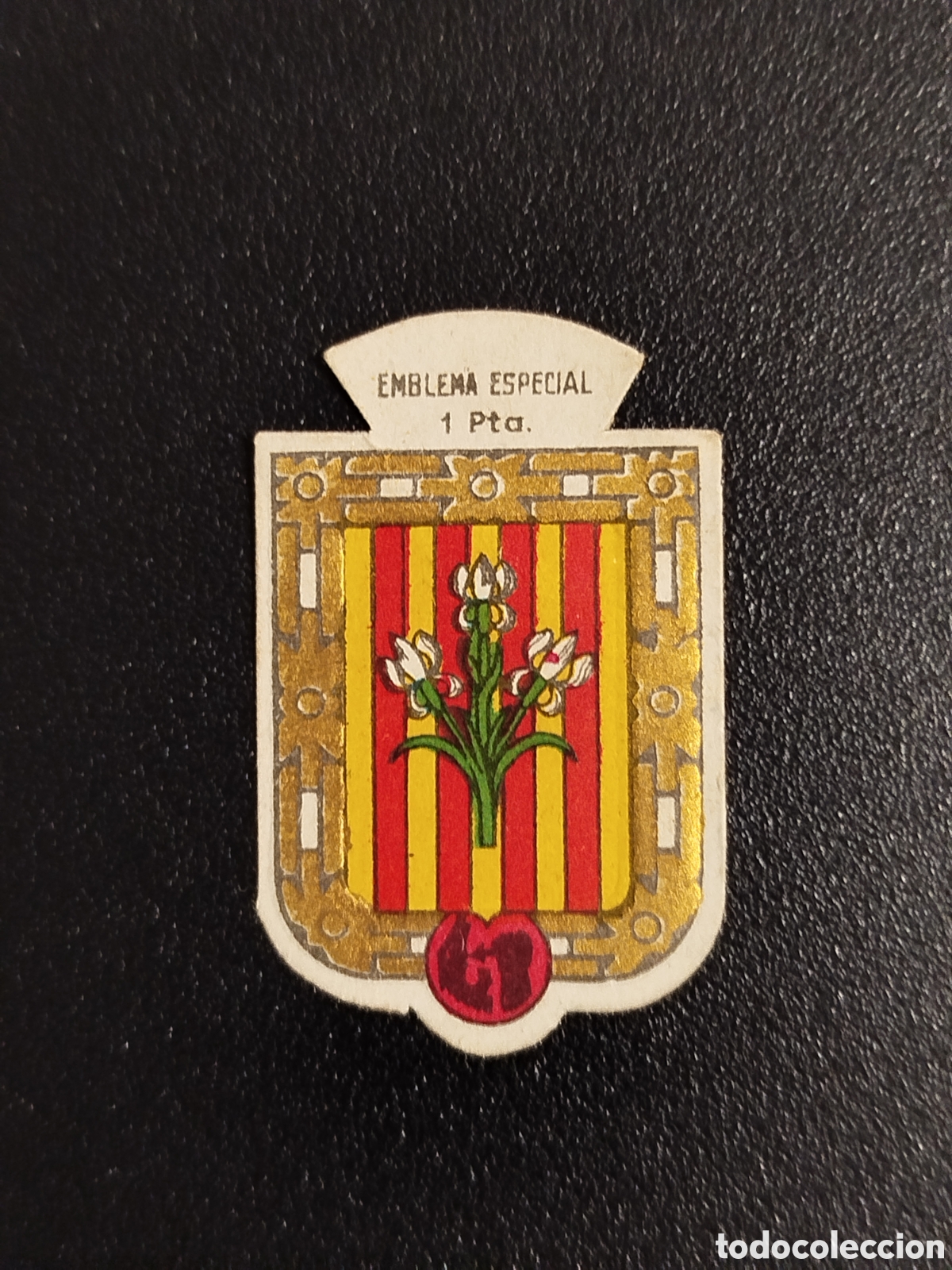 Otros Art&iacute;culos de Coleccionismo en Papel: EMBLEMA ESPECIAL LERIDA SERIE B 79 AUXILIO SOCIAL INSIGNIA CROMO SELLO ANTIGUO