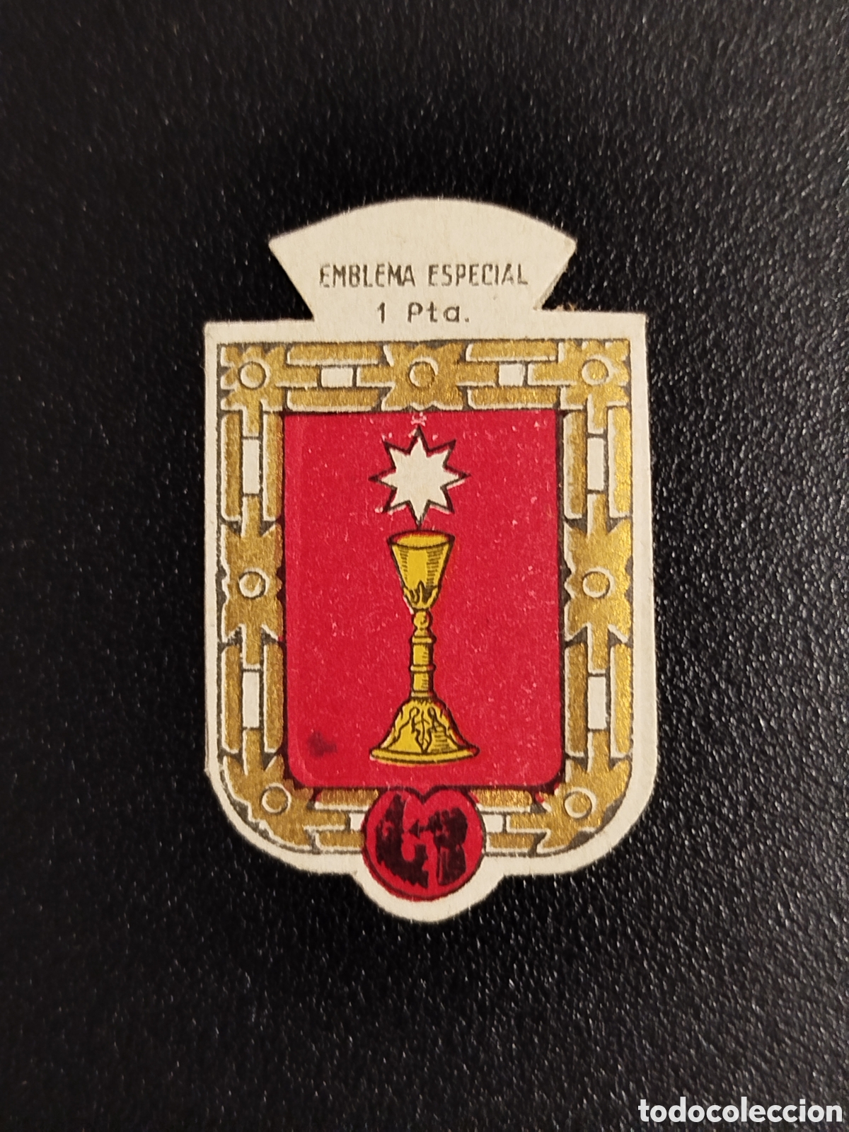 Otros Art&iacute;culos de Coleccionismo en Papel: EMBLEMA ESPECIAL CUENCA SERIE B 83 AUXILIO SOCIAL INSIGNIA CROMO SELLO ANTIGUO