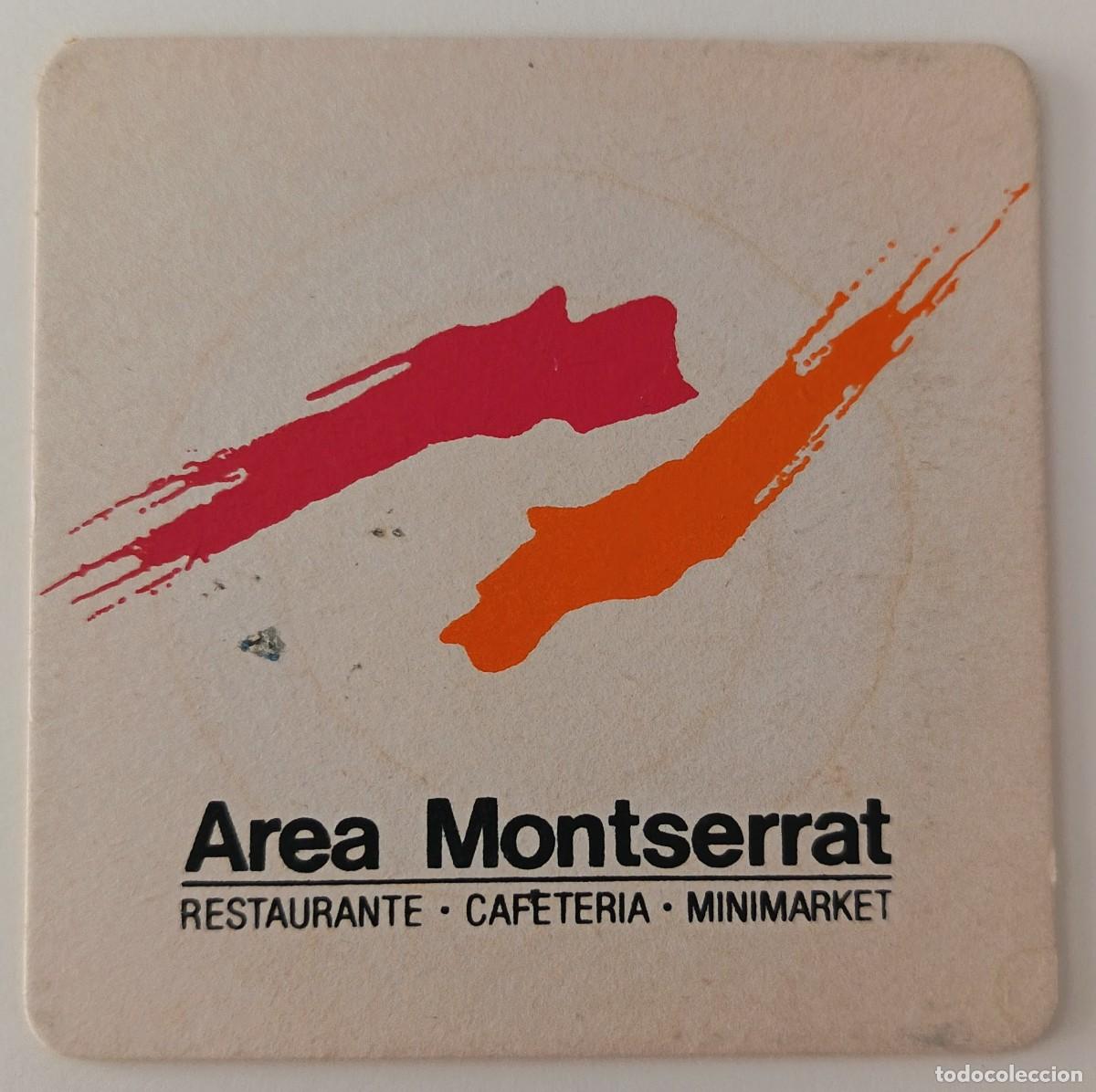 Otros Art&iacute;culos de Coleccionismo en Papel: Posavasos. Area Montserrat. Restaurante - cafeteria - Minimarket.