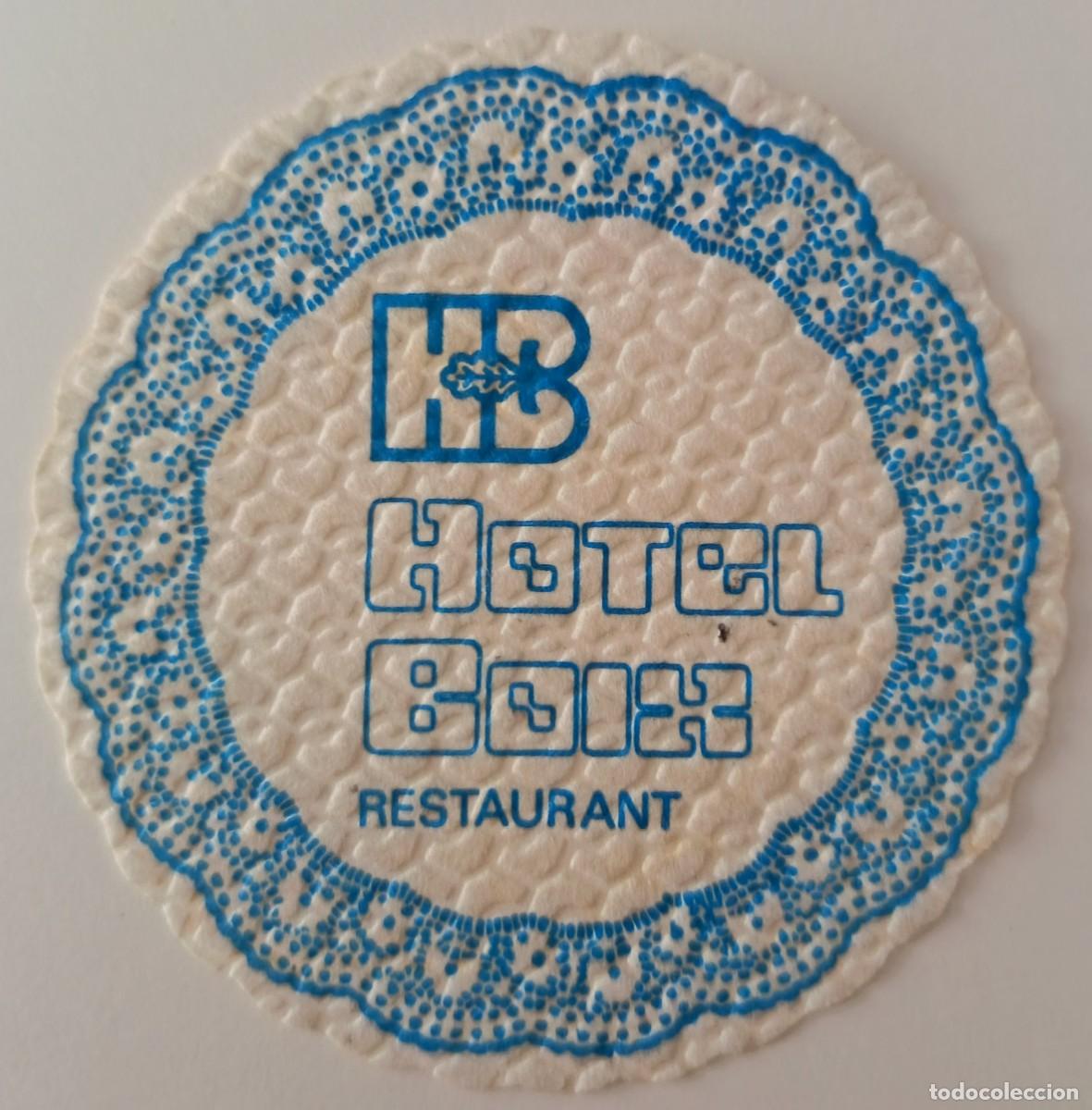 Otros Art&iacute;culos de Coleccionismo en Papel: Posavasos. Redondo. Troquelado. Hotel Boix. Restaurant.