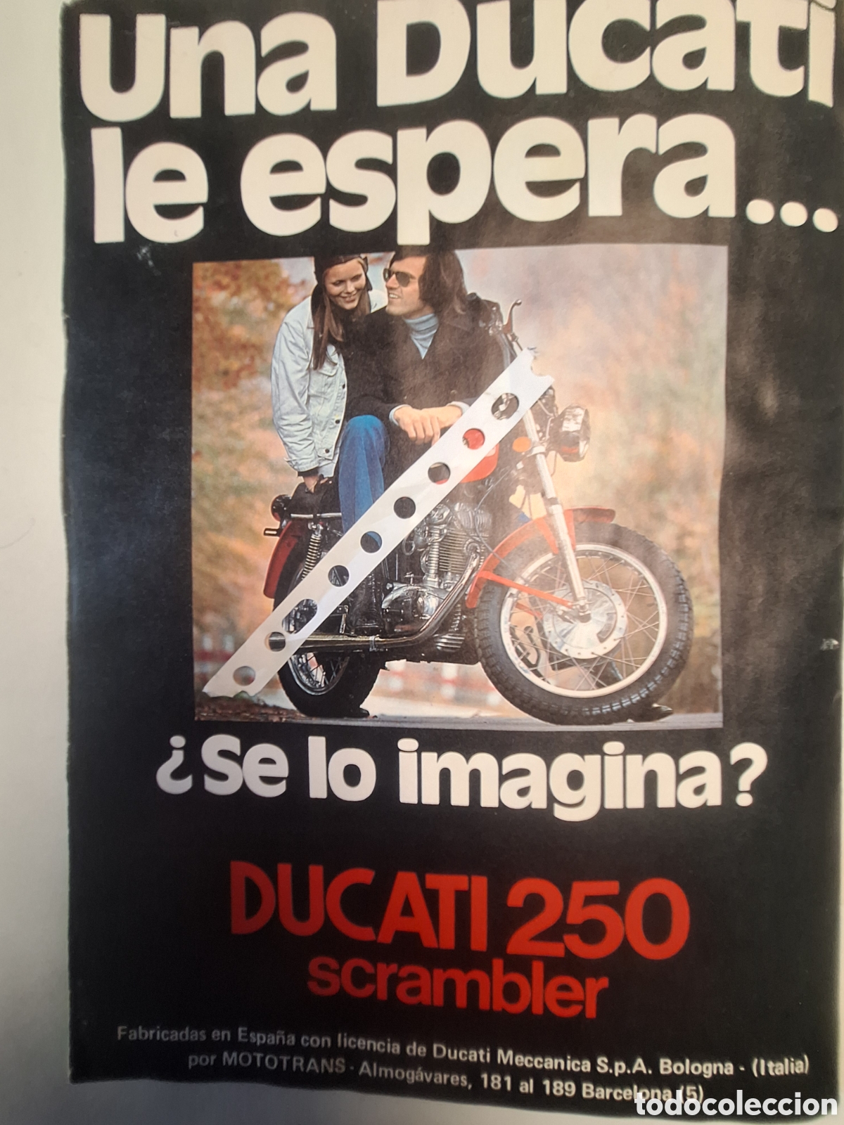 Outros artigos de papel: Publicidad moto ducati 250 de 1972