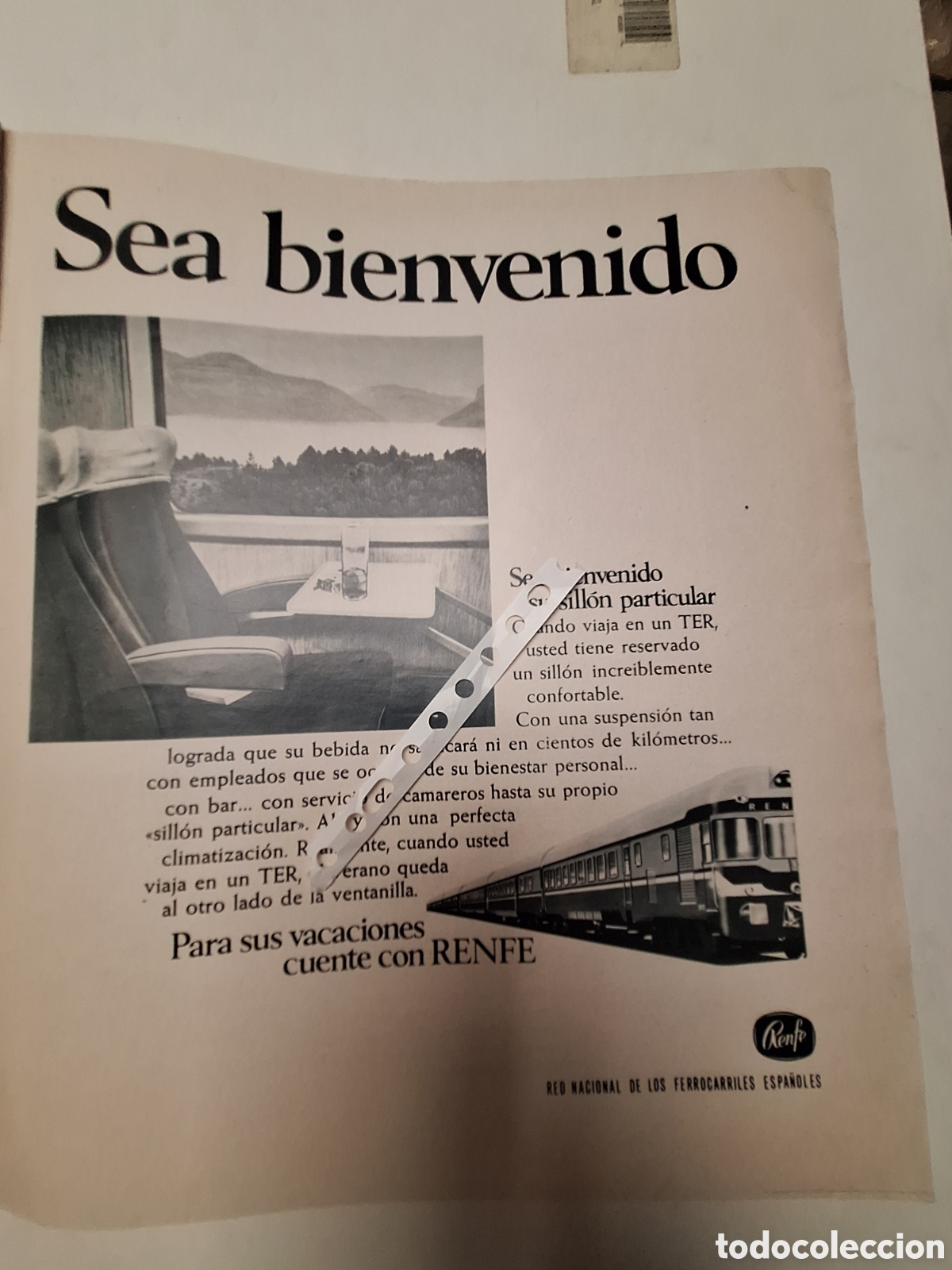 Otros Art&iacute;culos de Coleccionismo en Papel: Publicidad ferrocarril renfe de 1968