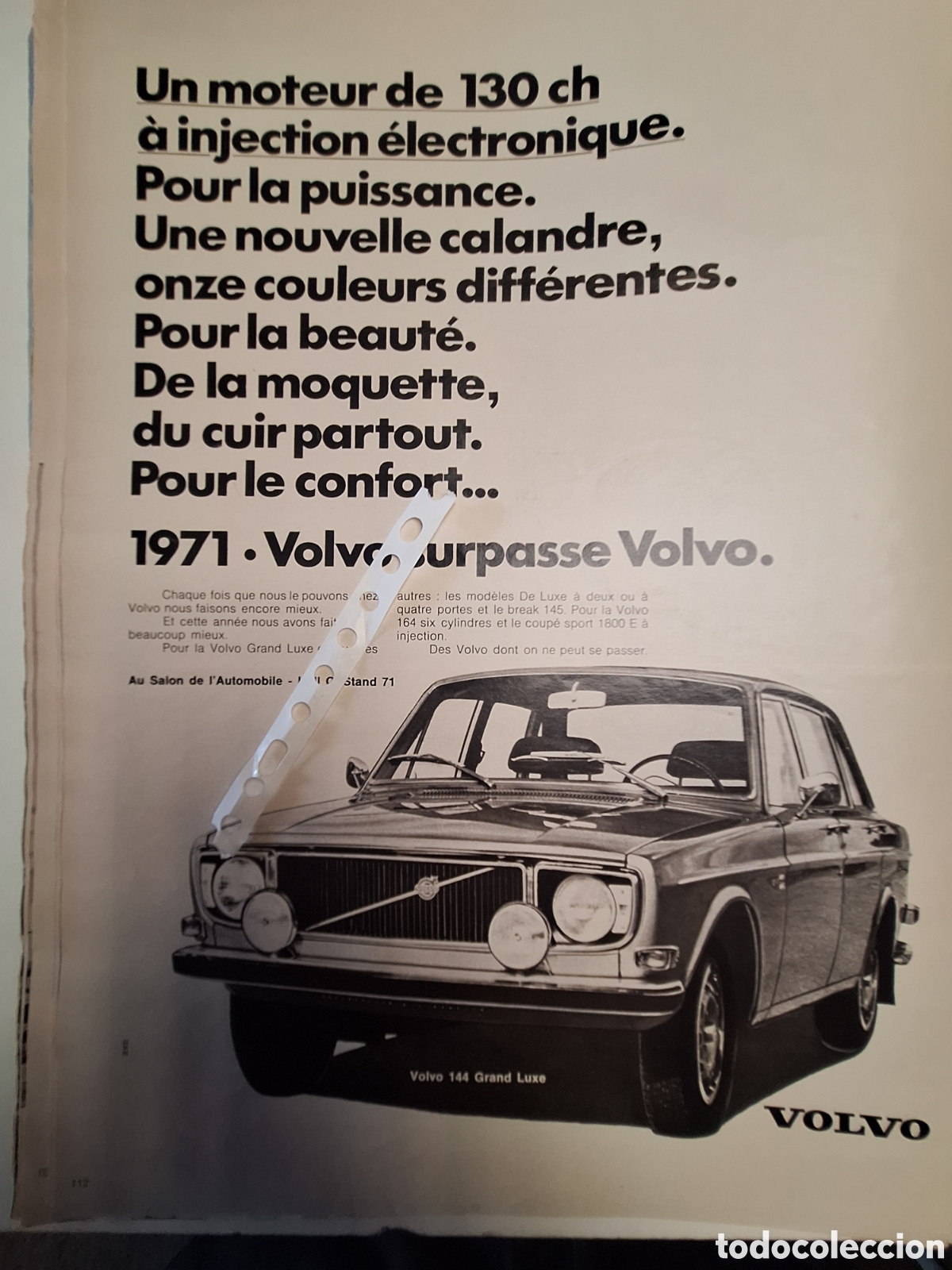 Otros Art&iacute;culos de Coleccionismo en Papel: Publicidad autom&oacute;vil volvo de 1970