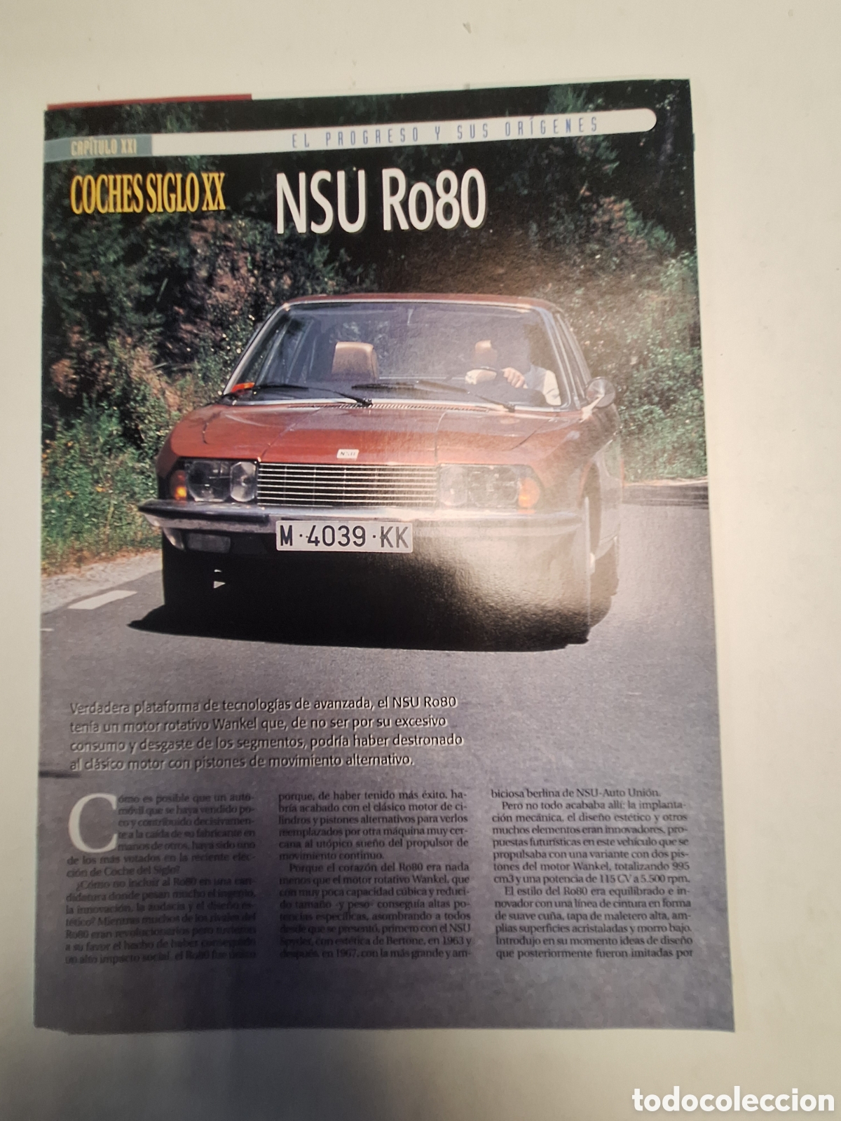Otros Art&iacute;culos de Coleccionismo en Papel: Fasciculo autom&oacute;vil nsu Ro80 Honda FCX