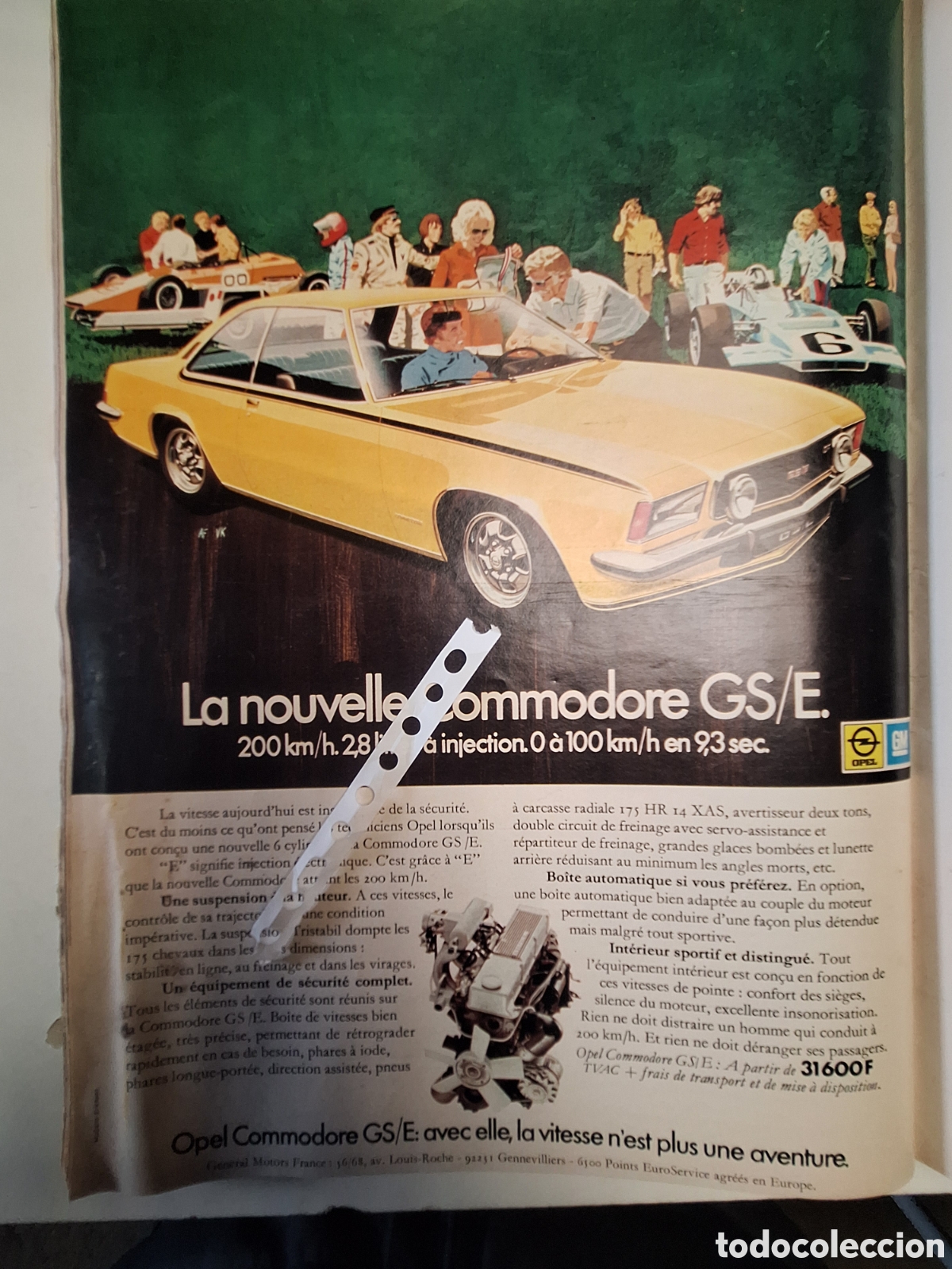 Outros artigos de papel: Publicidad autom&oacute;vil opel commodore de 1972