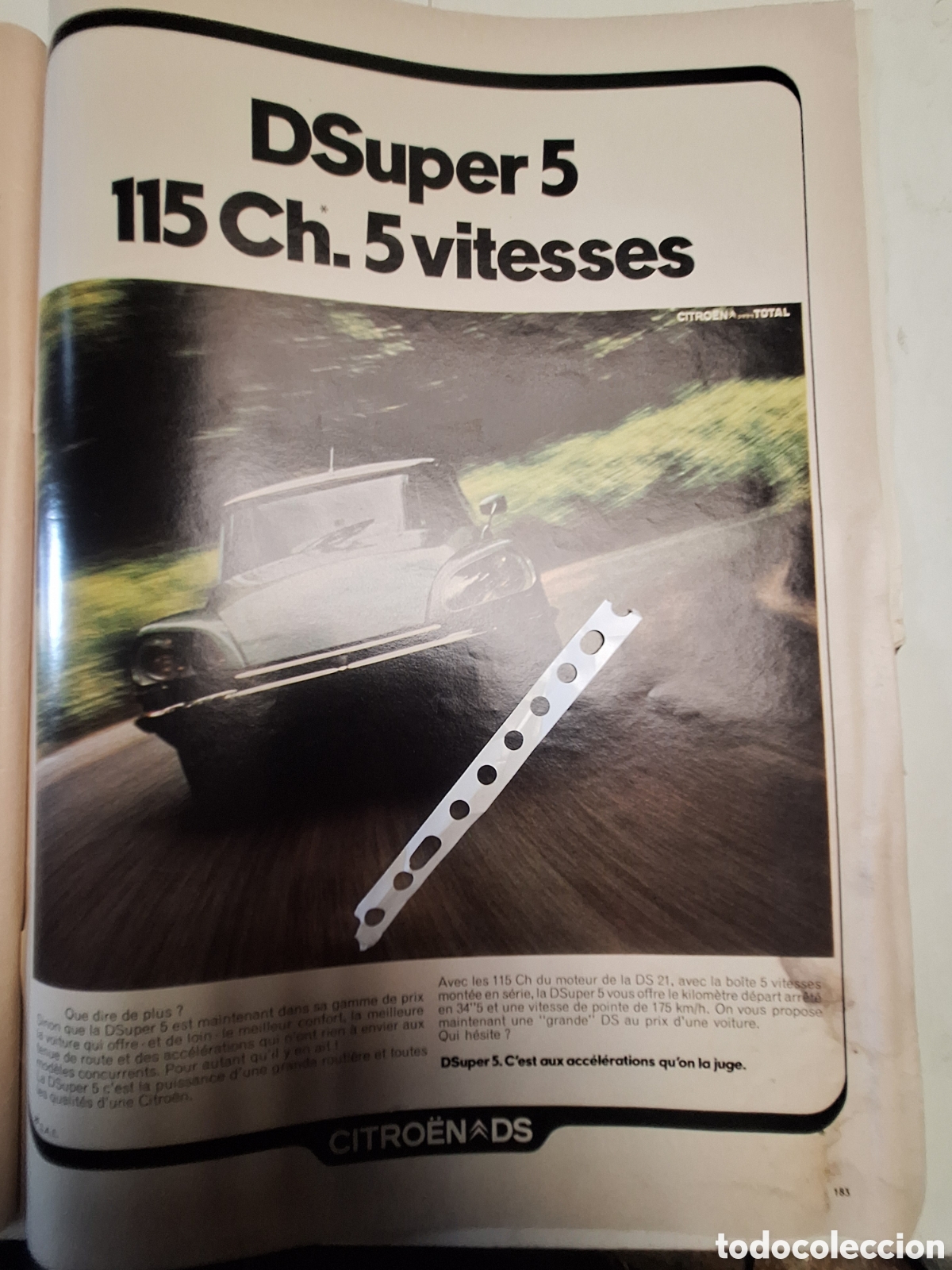 Paper Collecting Others: Publicidad autom&oacute;vil c&iacute;troen Dsuper 5 de 1972