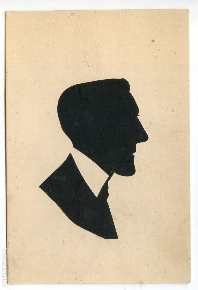 Otros Art&iacute;culos de Coleccionismo en Papel: Silueta recortada con perfil de caballero, circa 1920