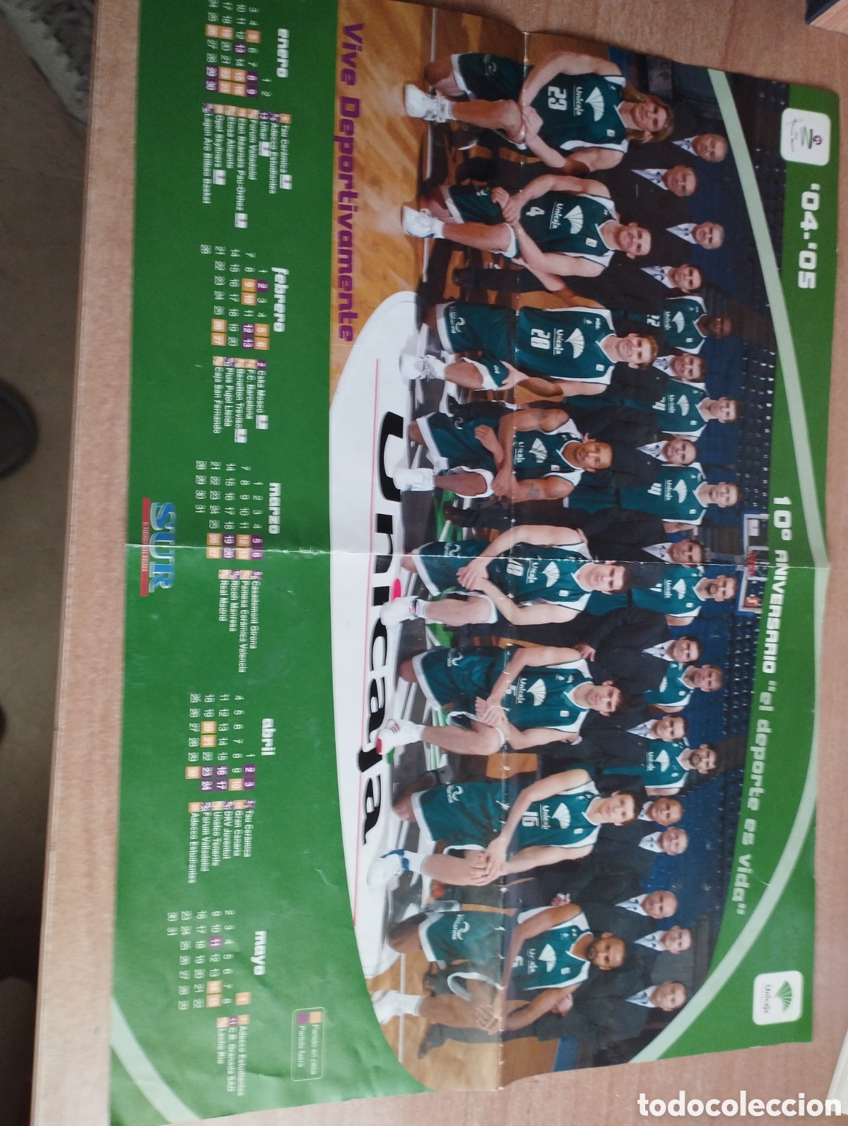 Otros Art&iacute;culos de Coleccionismo en Papel: Poster de Unicaja Baloncesto 2004/05