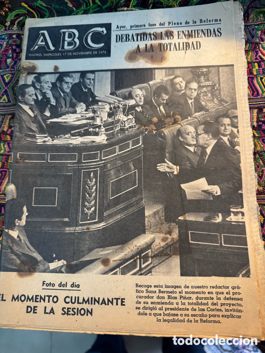 Otros Art&iacute;culos de Coleccionismo en Papel: Peri&oacute;dico ABC 17 noviembre 1976 Transici&oacute;n espa&ntilde;ola