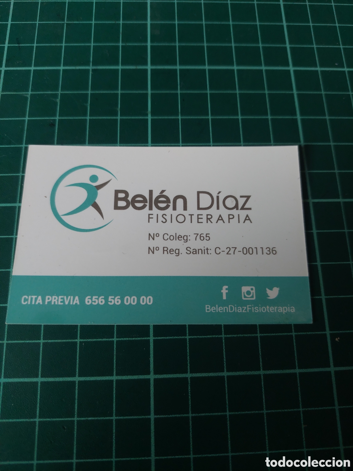 Otros Art&iacute;culos de Coleccionismo en Papel: TARJETA VISITA BEKEN DIAZ FISITERAPIA LUGO