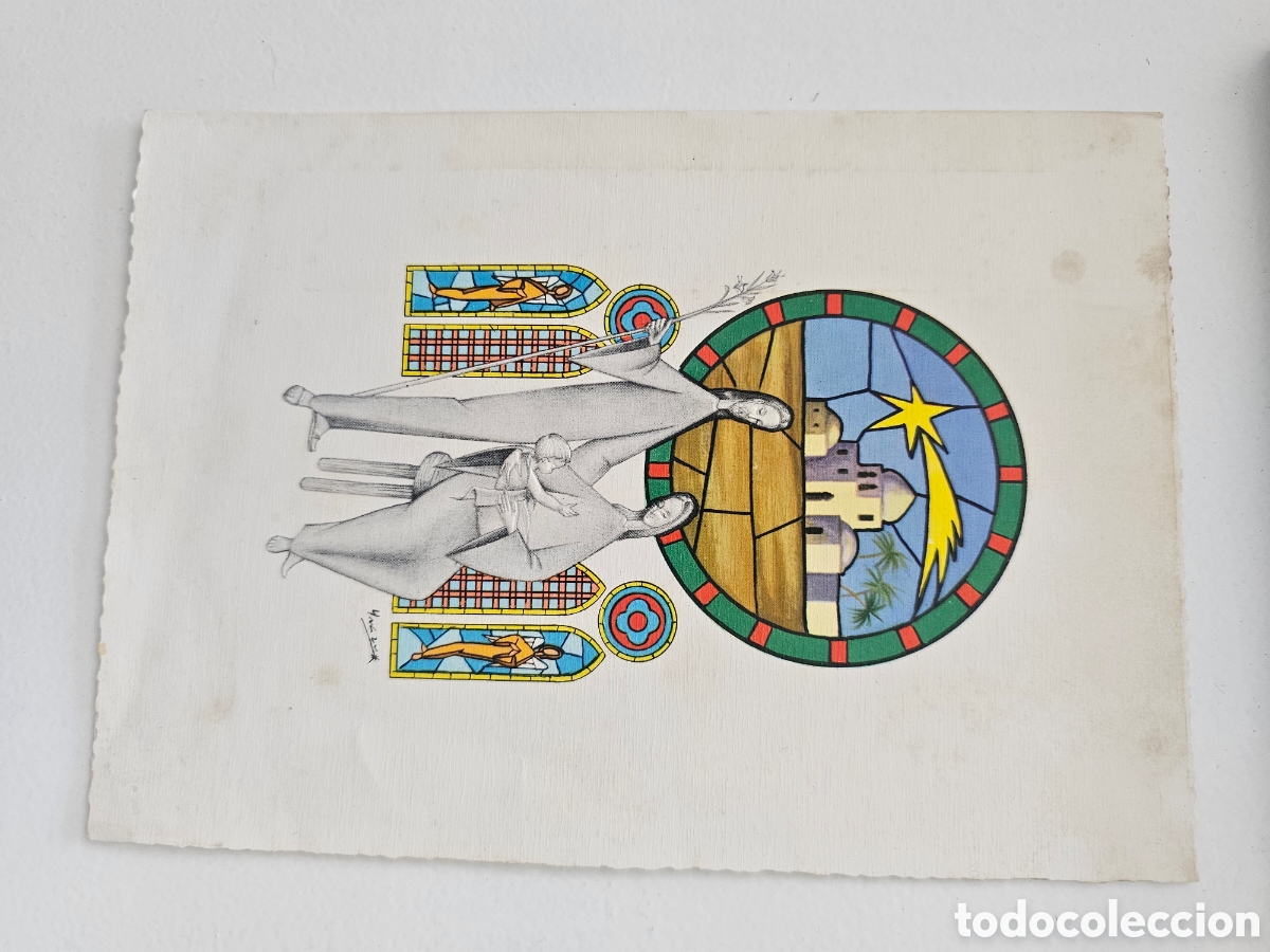 Otros Art&iacute;culos de Coleccionismo en Papel: Tarjeta de felicitaci&oacute;n de Navidad Petersime av&iacute;cola Toledana S.A Recas Toledo