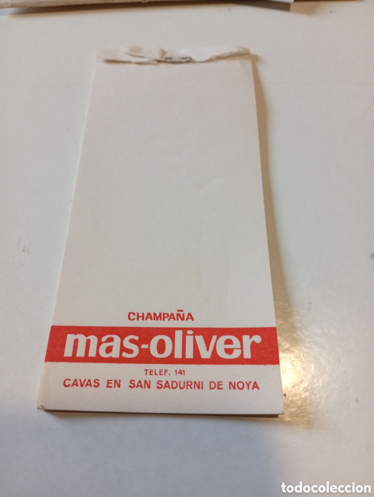 Otros Art&iacute;culos de Coleccionismo en Papel: Libreta anotaciones bar, Champa&ntilde;a mas-oliver cavas en San Sadurn&iacute; de Noya