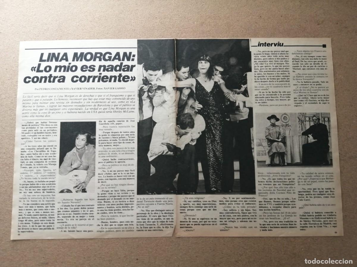 Otros Art&iacute;culos de Coleccionismo en Papel: REPORTAJE. LINA MORGAN (INTERVIU)