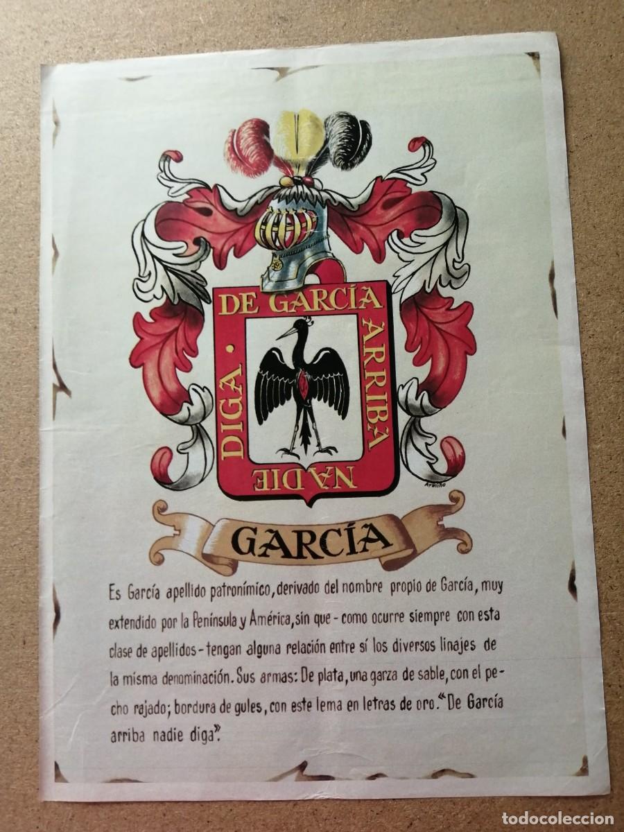 Otros Art&iacute;culos de Coleccionismo en Papel: LAMINA REVISTA. HERALDICA. APELLIDO GARCIA