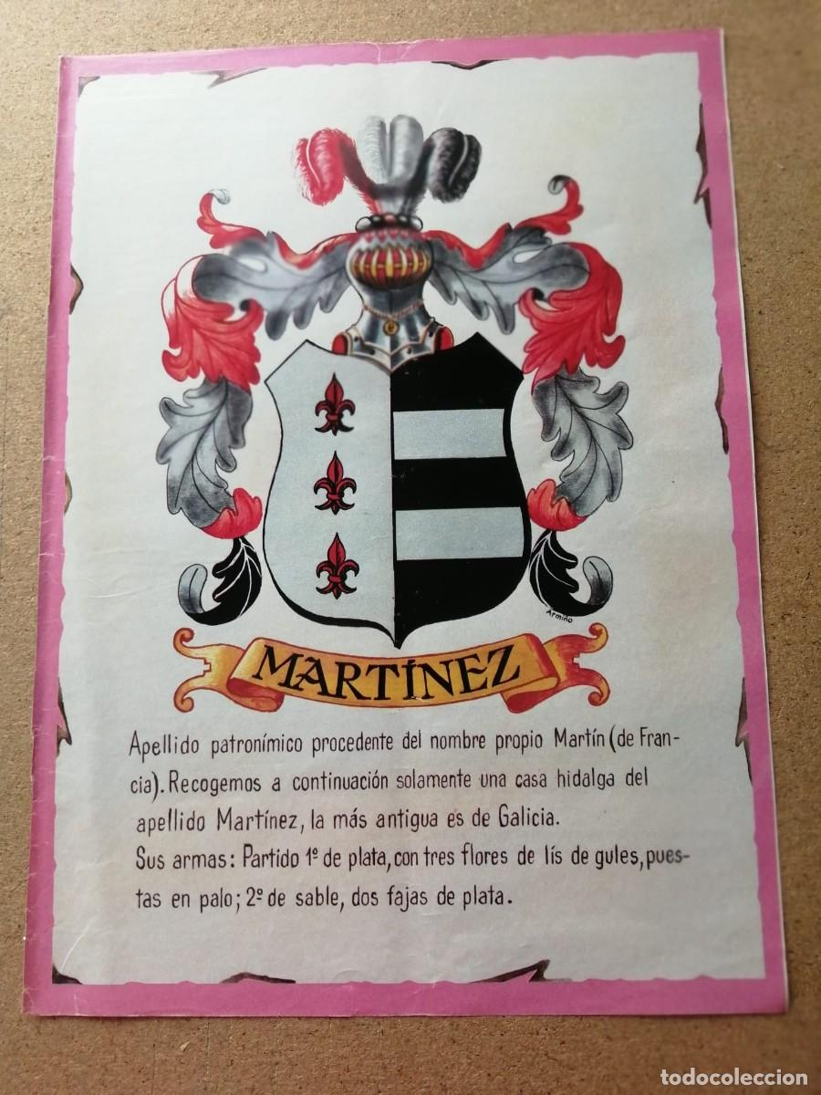 Otros Art&iacute;culos de Coleccionismo en Papel: LAMINA REVISTA. HERALDICA. APELLIDO MARTINEZ