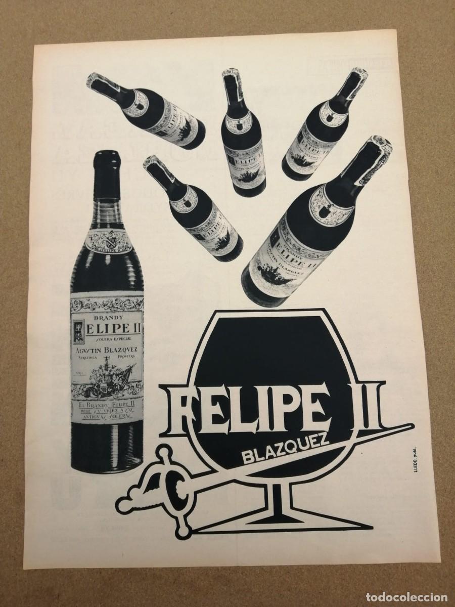 Otros Art&iacute;culos de Coleccionismo en Papel: ANUNCIO. BRANDY FELIPE II