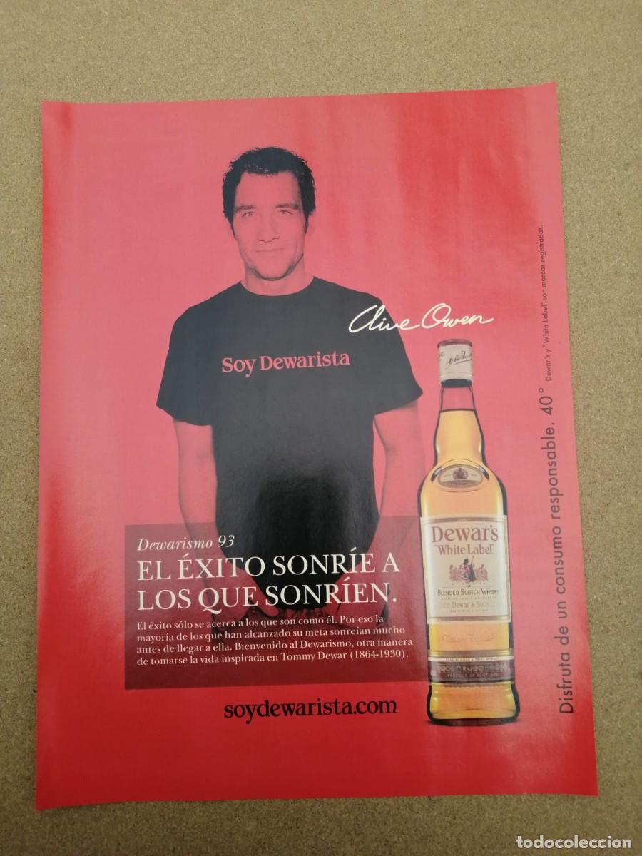 Otros Art&iacute;culos de Coleccionismo en Papel: ANUNCIO. DEWARS, WHISKY (CLIVE OWEN)
