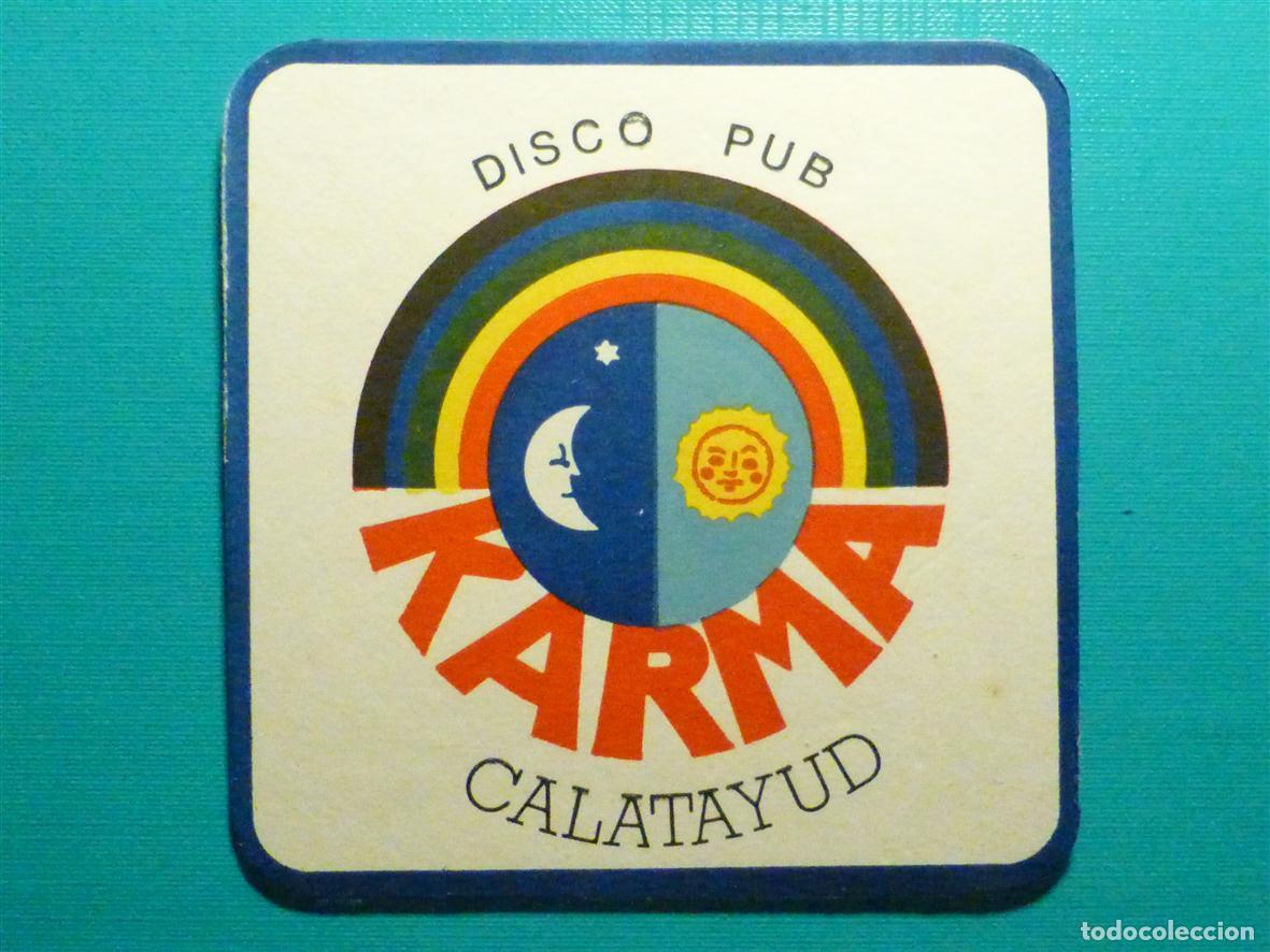 Otros Art&iacute;culos de Coleccionismo en Papel: Posavasos - Disco Pub - Karma - Calatayud - Zaragoza