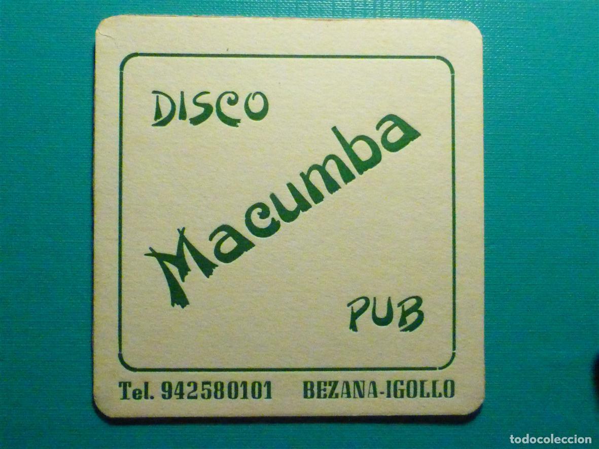 Otros Art&iacute;culos de Coleccionismo en Papel: Posavasos - Disco-Bar - Dicoteca - Macumba Pub - Bezana - Igollo - Cantabria