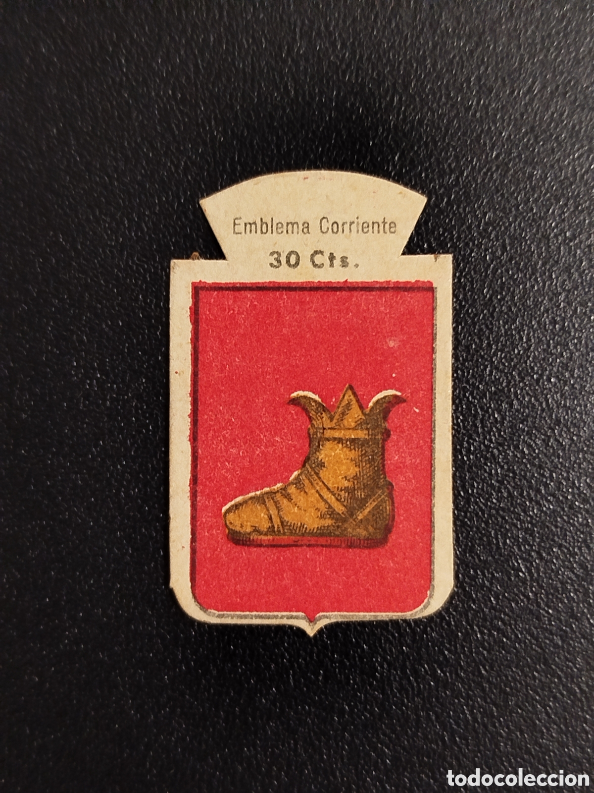 Otros Art&iacute;culos de Coleccionismo en Papel: EMBLEMA CORRIENTE ABARCA SERIE B 50 AUXILIO SOCIAL INSIGNIA CROMO SELLO ANTIGUO
