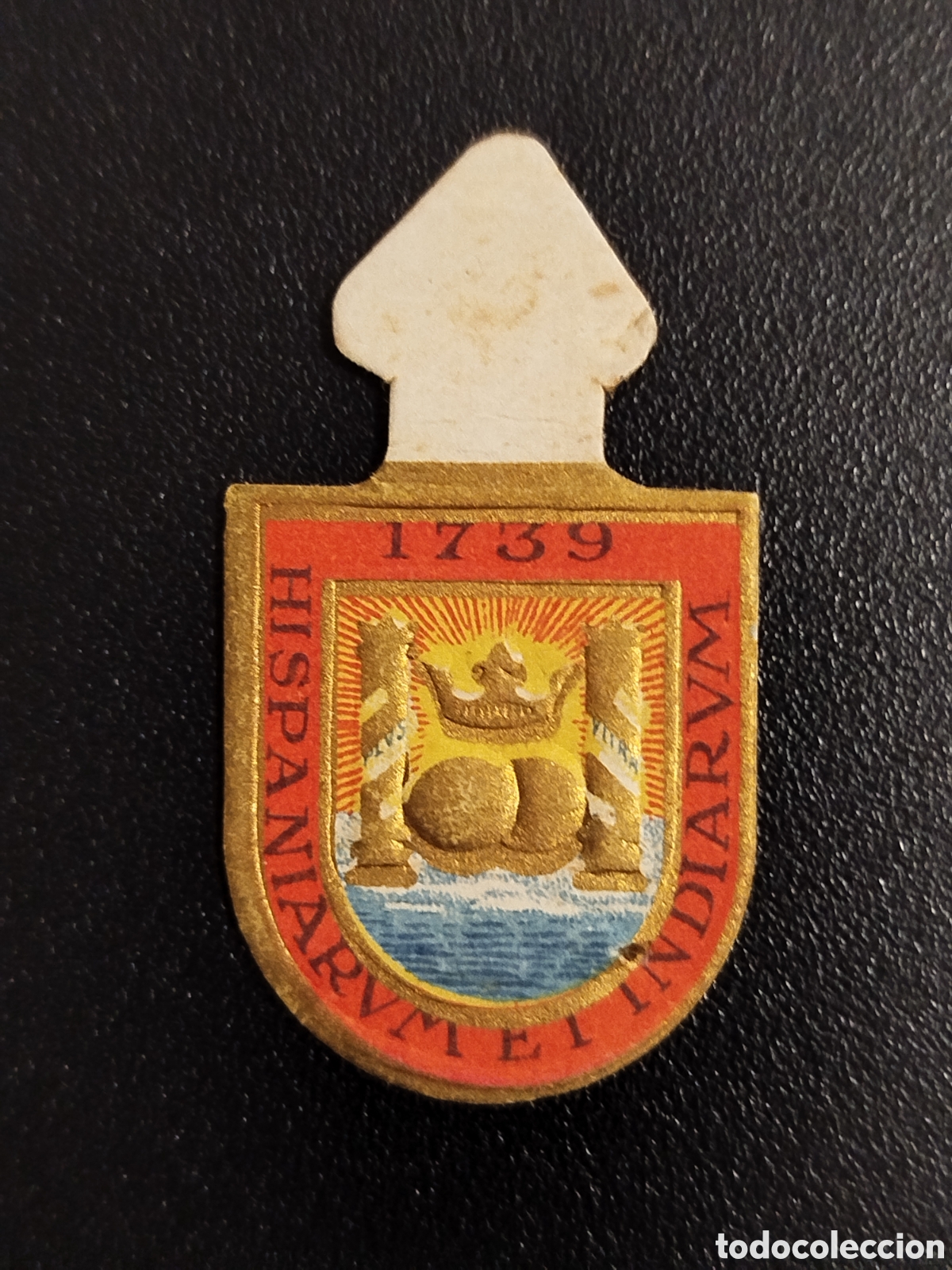 Otros Art&iacute;culos de Coleccionismo en Papel: EMBLEMA 1739 HISPANIA SERIE B 3 AUXILIO SOCIAL INSIGNIA CROMO SELLO ANTIGUO CORRIENTE ESPECIAL