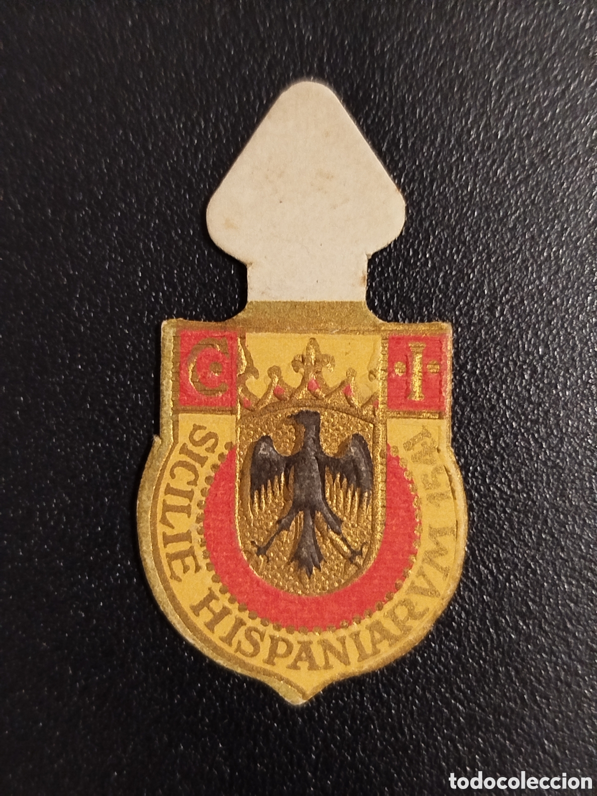 Otros Art&iacute;culos de Coleccionismo en Papel: EMBLEMA ESCUDO SICILIA SERIE B 1 AUXILIO SOCIAL INSIGNIA CROMO SELLO ANTIGUO ESPECIAL CORRIENTE