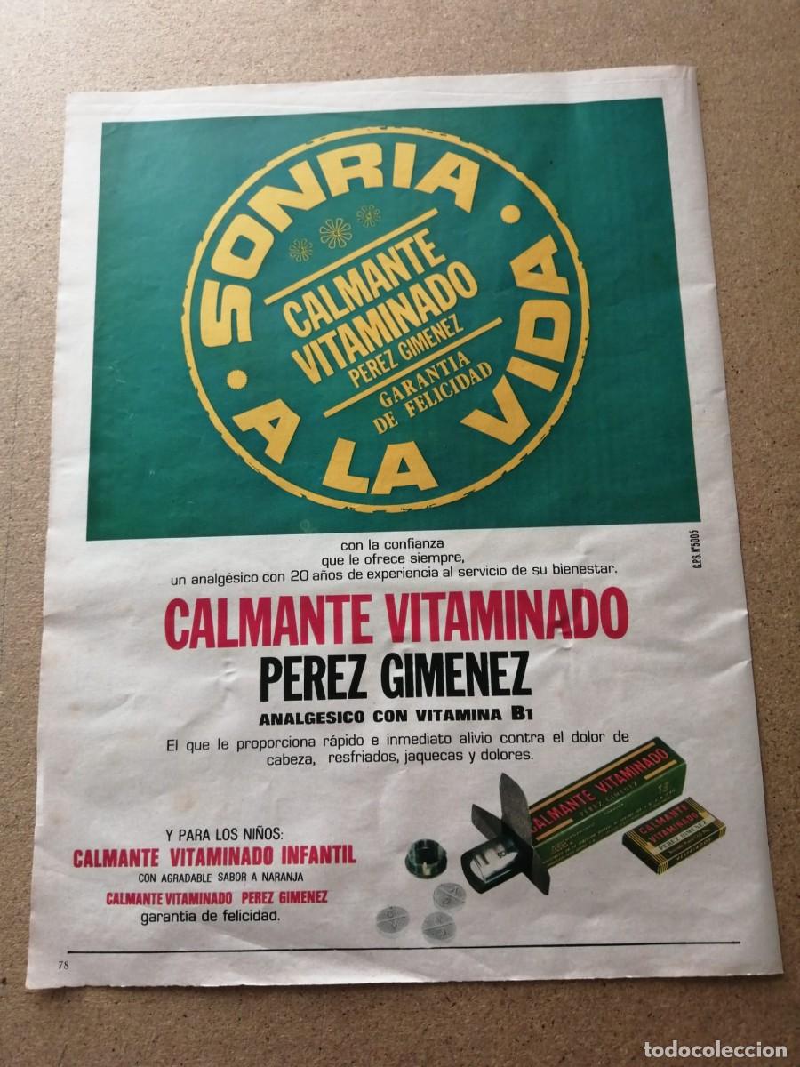 Otros Art&iacute;culos de Coleccionismo en Papel: ANUNCIO. CALMANTE VITAMINADO PEREZ GIMENEZ