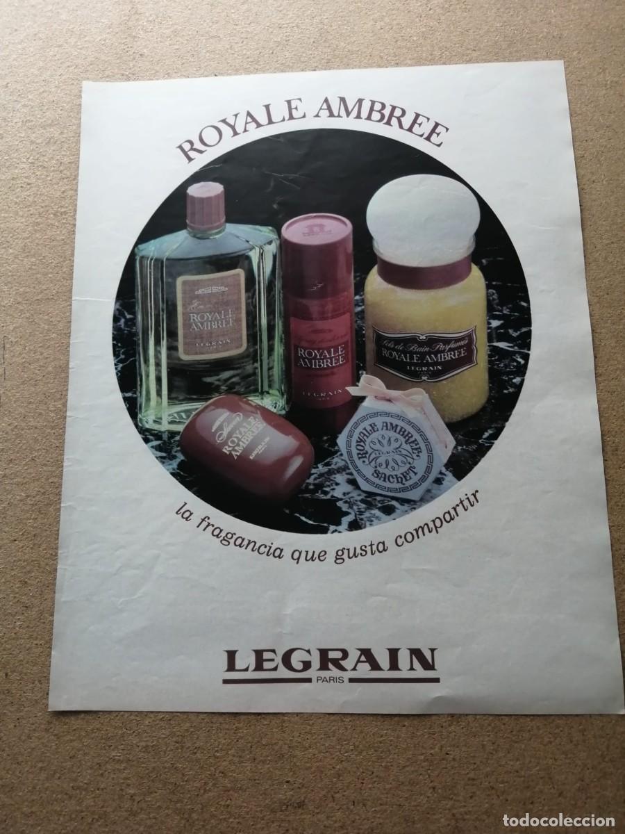 Otros Art&iacute;culos de Coleccionismo en Papel: ANUNCIO. ROYALE AMBREE, LEGRAIN