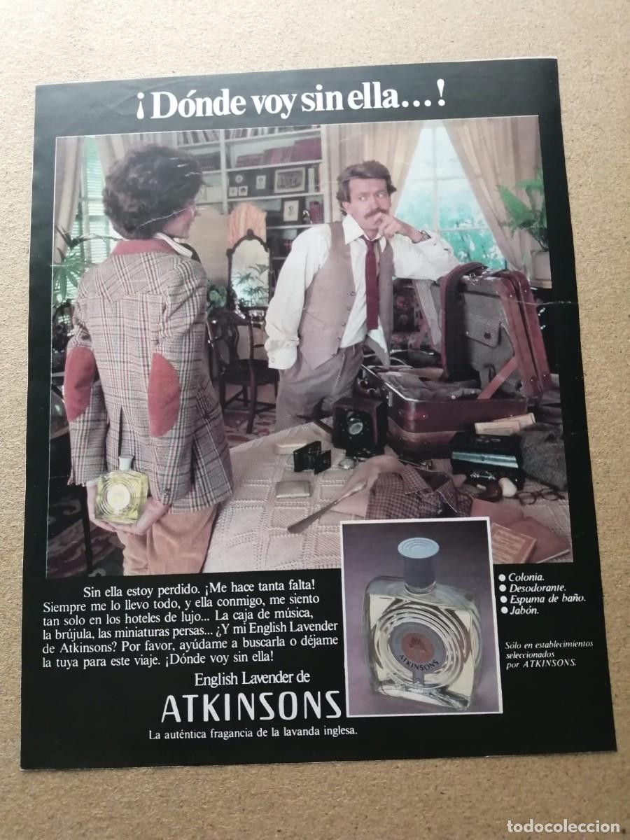 Otros Art&iacute;culos de Coleccionismo en Papel: ANUNCIO. ATKINSONS, LA AUTENTICA FRAGANCIA DE LA LAVANDA INGLESA