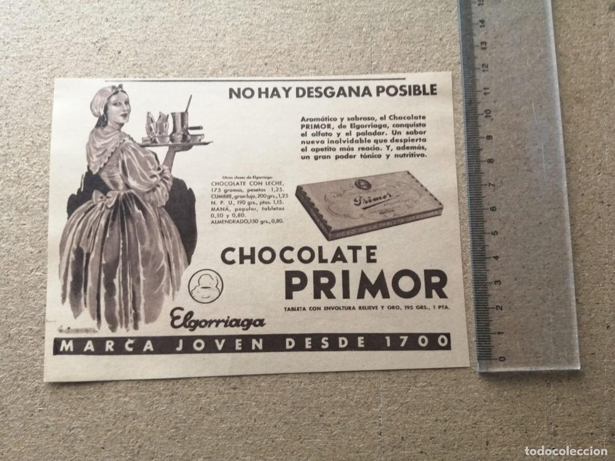 Otros Art&iacute;culos de Coleccionismo en Papel: ANUNCIO. CHOCOLATE PRIMOR