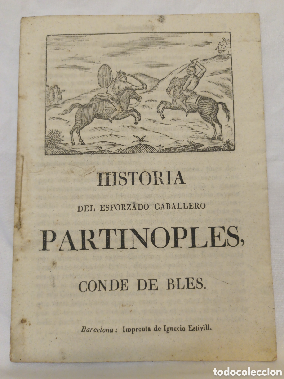 Otros Art&iacute;culos de Coleccionismo en Papel: PLIEGO DE CORDEL - ROMANCE - HISTORIA PARTINOPLES - PRINC. SIGLO XIX - 14.50 X 20 CM