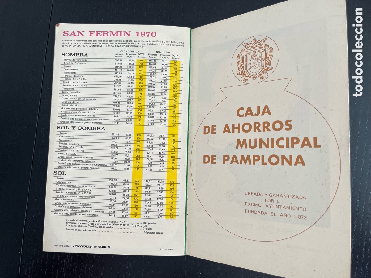 Otros art&iacute;culos de coleccionismo en papel: Programa de San Ferm&iacute;n, 1970 - Foto 14