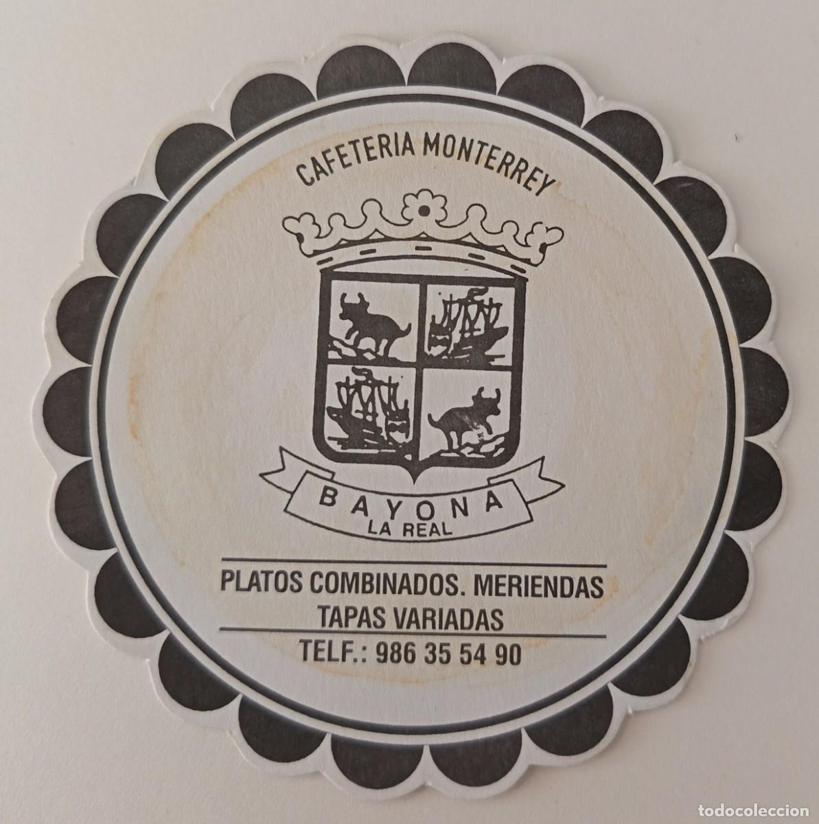 Otros Art&iacute;culos de Coleccionismo en Papel: Posavasos. Redondo. Troquelado. Cafeteria Monterrey. Bayona la Real.